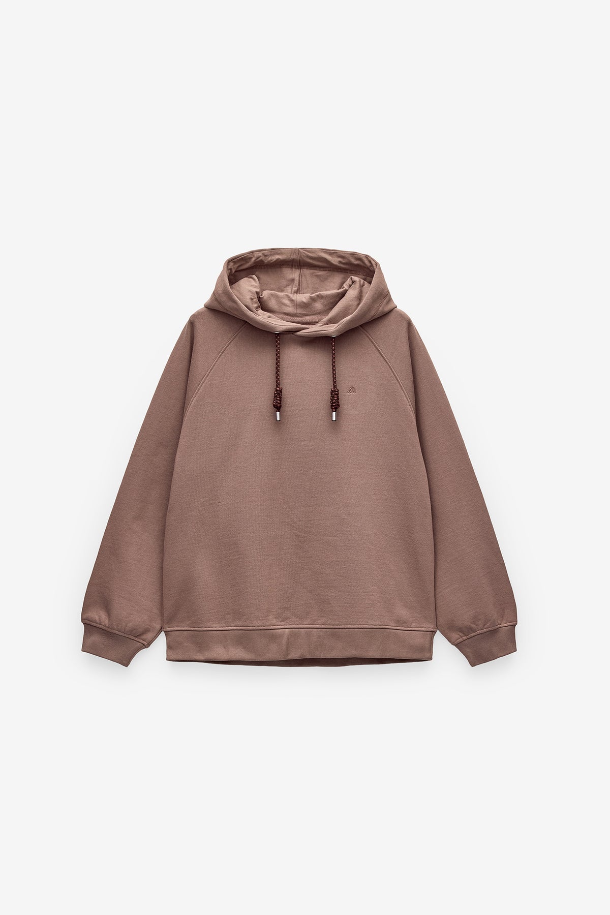 SWEAT SHIRT SRA BÁSICA COM CAPUZ E LOGO - BROWN
