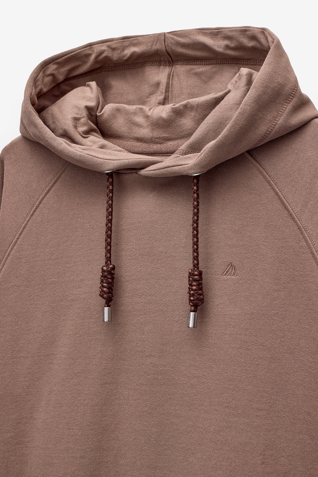 SWEAT SHIRT SRA BÁSICA COM CAPUZ E LOGO - BROWN