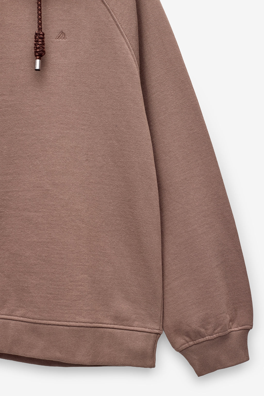 SWEAT SHIRT SRA BÁSICA COM CAPUZ E LOGO - BROWN