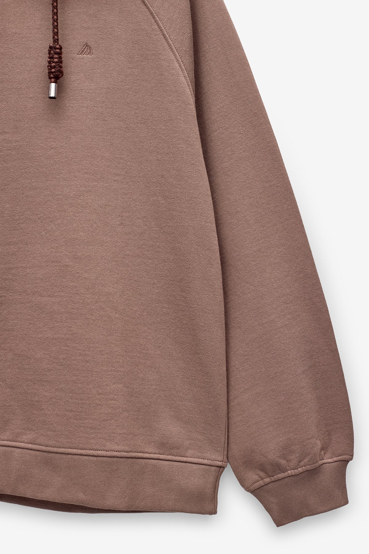 SWEAT SHIRT SRA BÁSICA COM CAPUZ E LOGO - BROWN