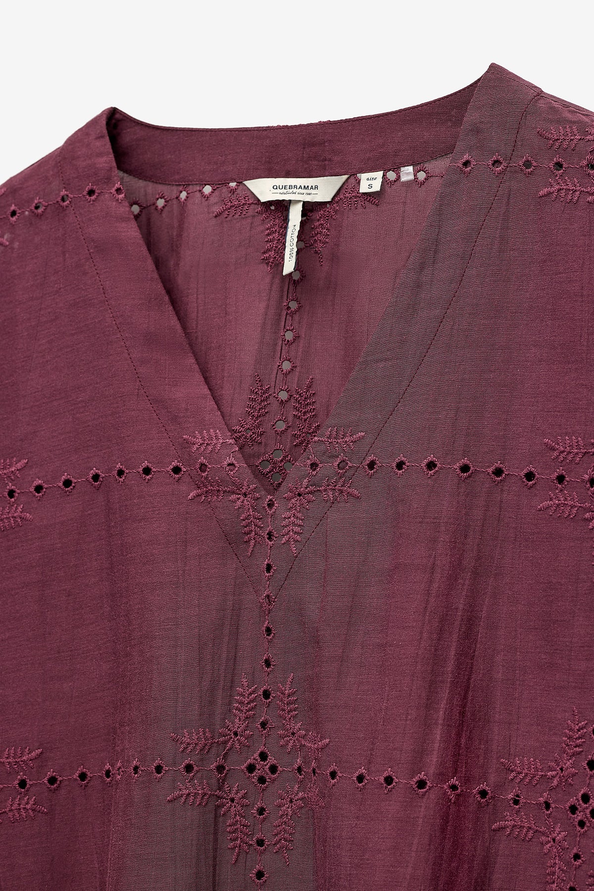 MRS ALL-OVER EMBROIDERED TUNIC - AUBERGINE