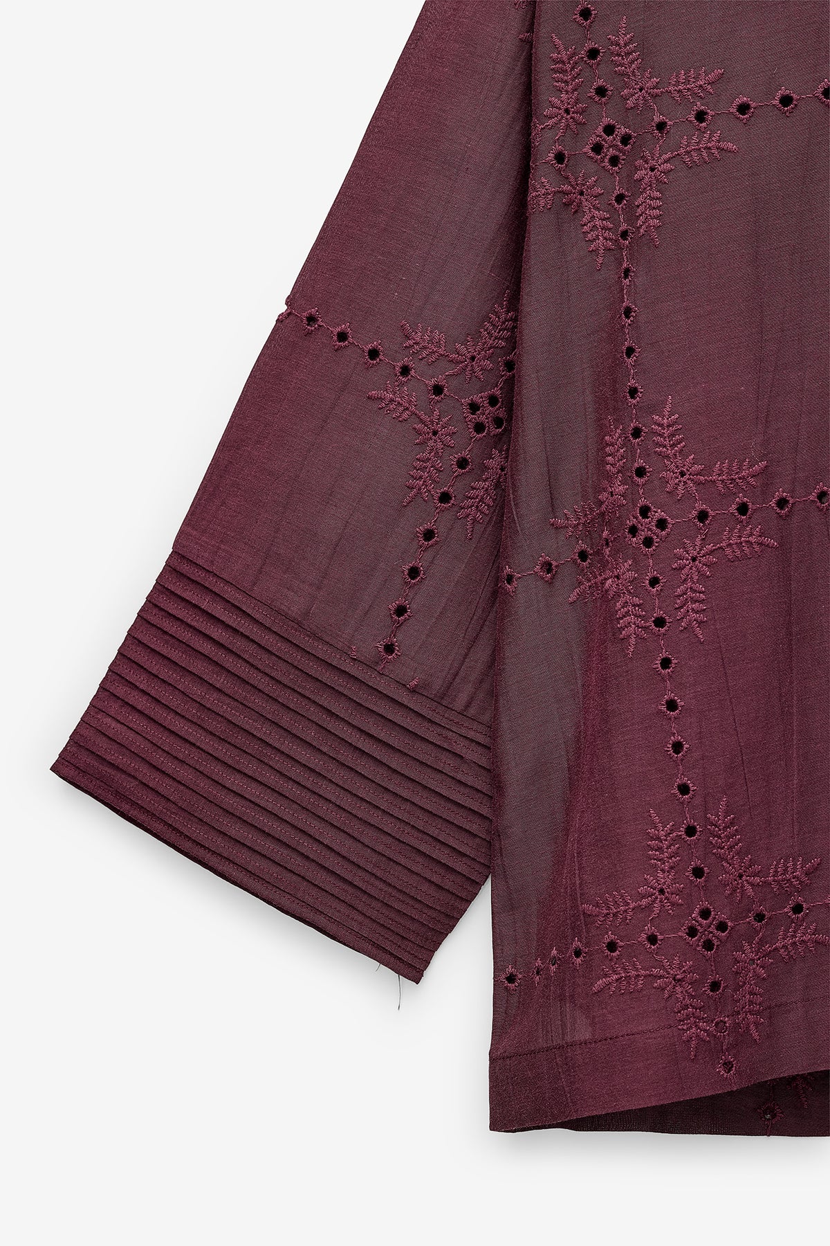 MRS ALL-OVER EMBROIDERED TUNIC - AUBERGINE